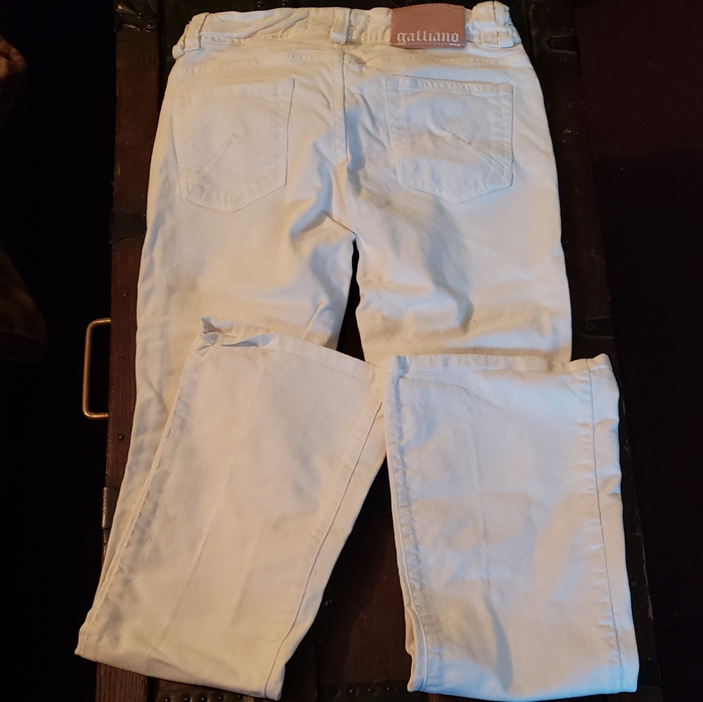 Galliano Vintage y2k White Denim Jeans